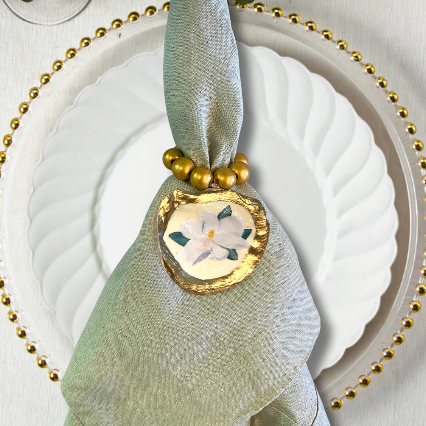 Magnolia Napkin Ring - YaySoiree