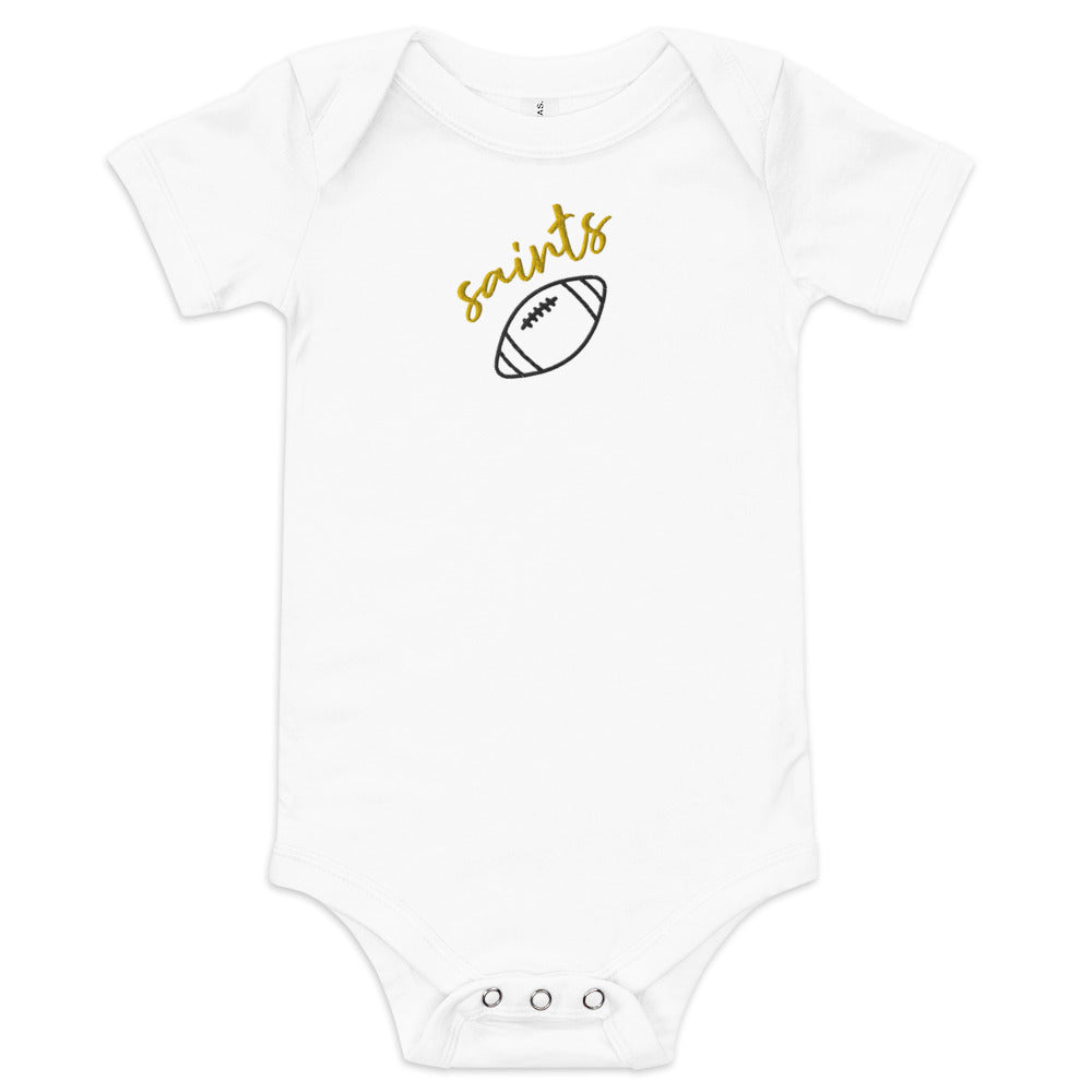 Saints Embroidered Baby Onsie