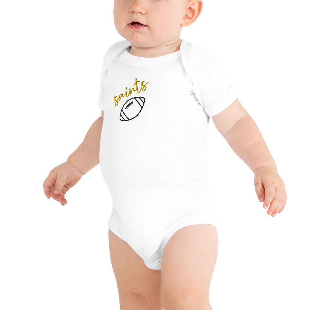 Saints Embroidered Baby Onsie