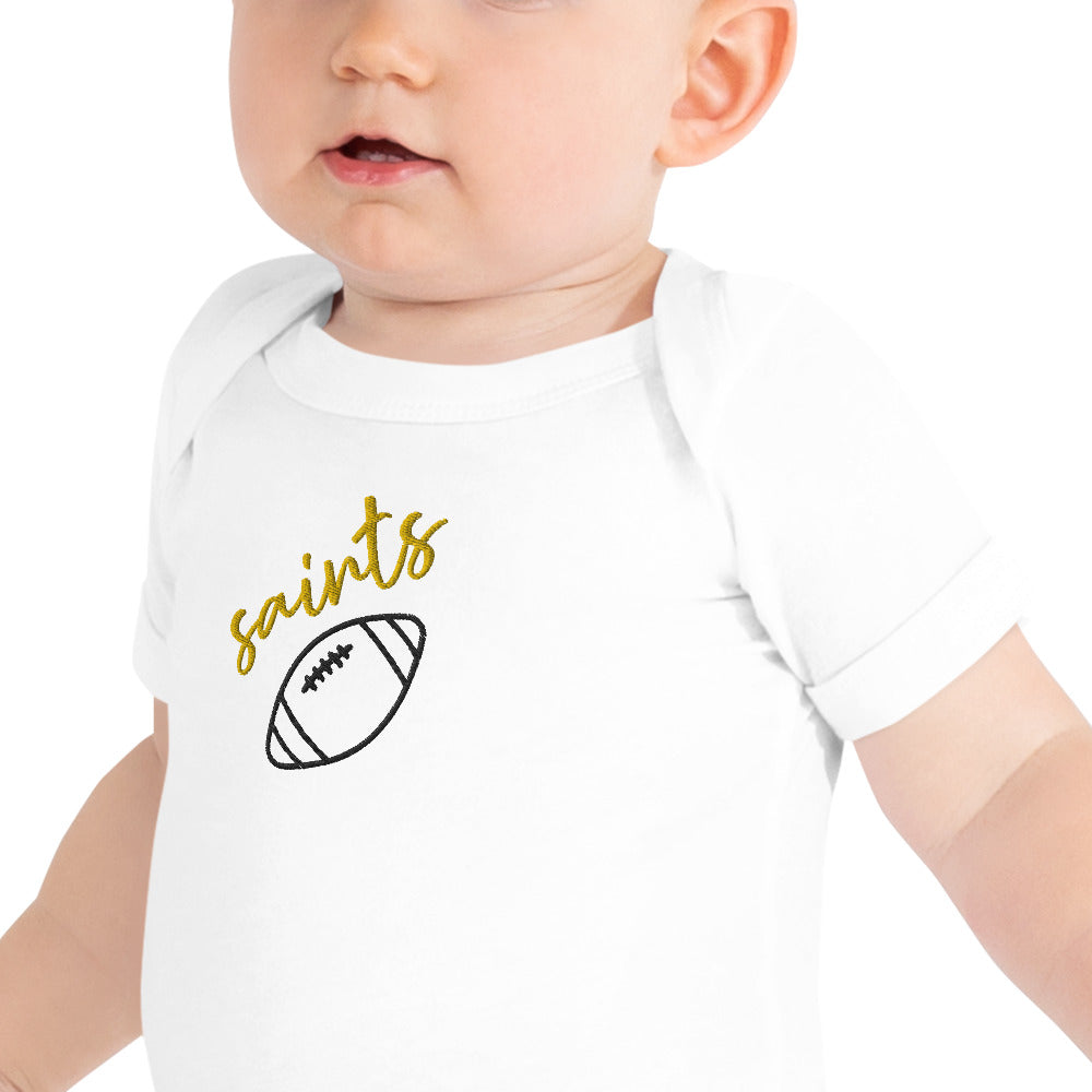 Saints Embroidered Baby Onsie