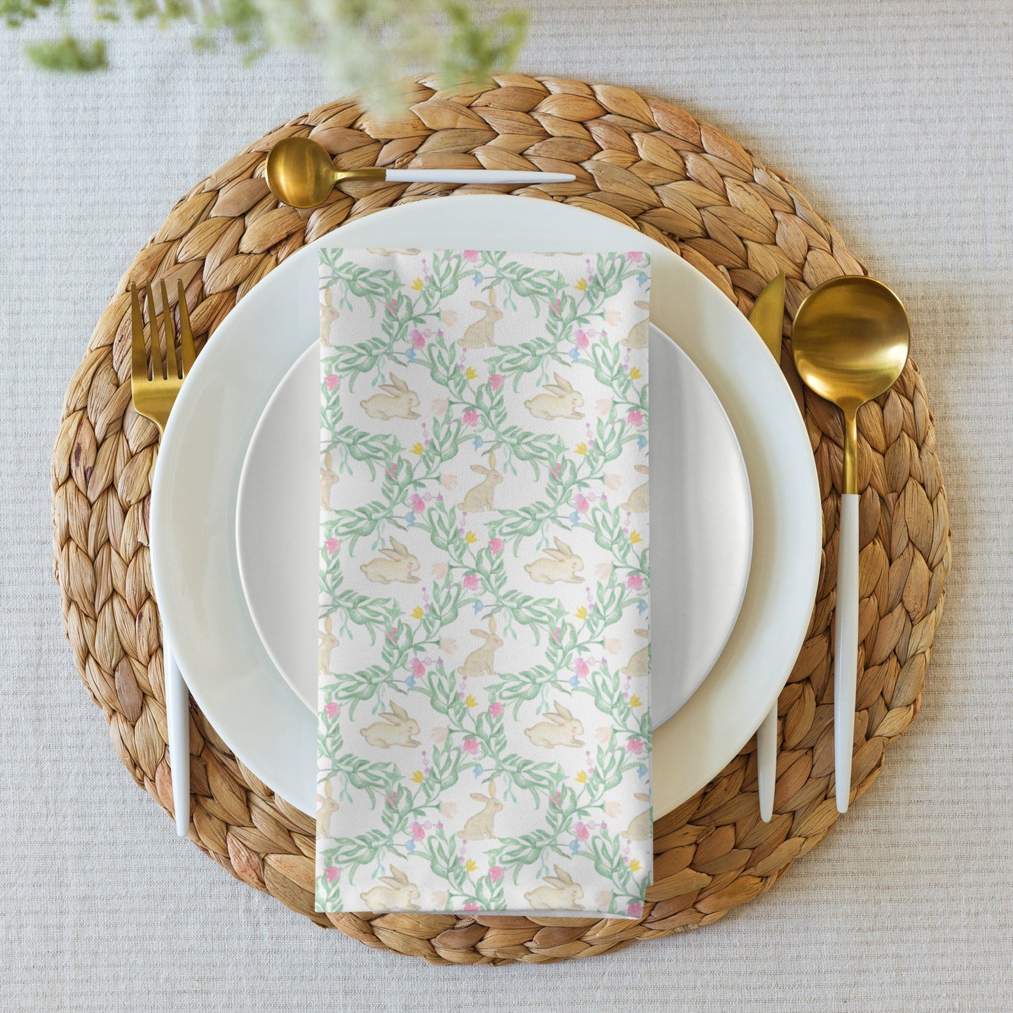 Hoppy Easter Cloth Dinner Napkins (Set of 4)