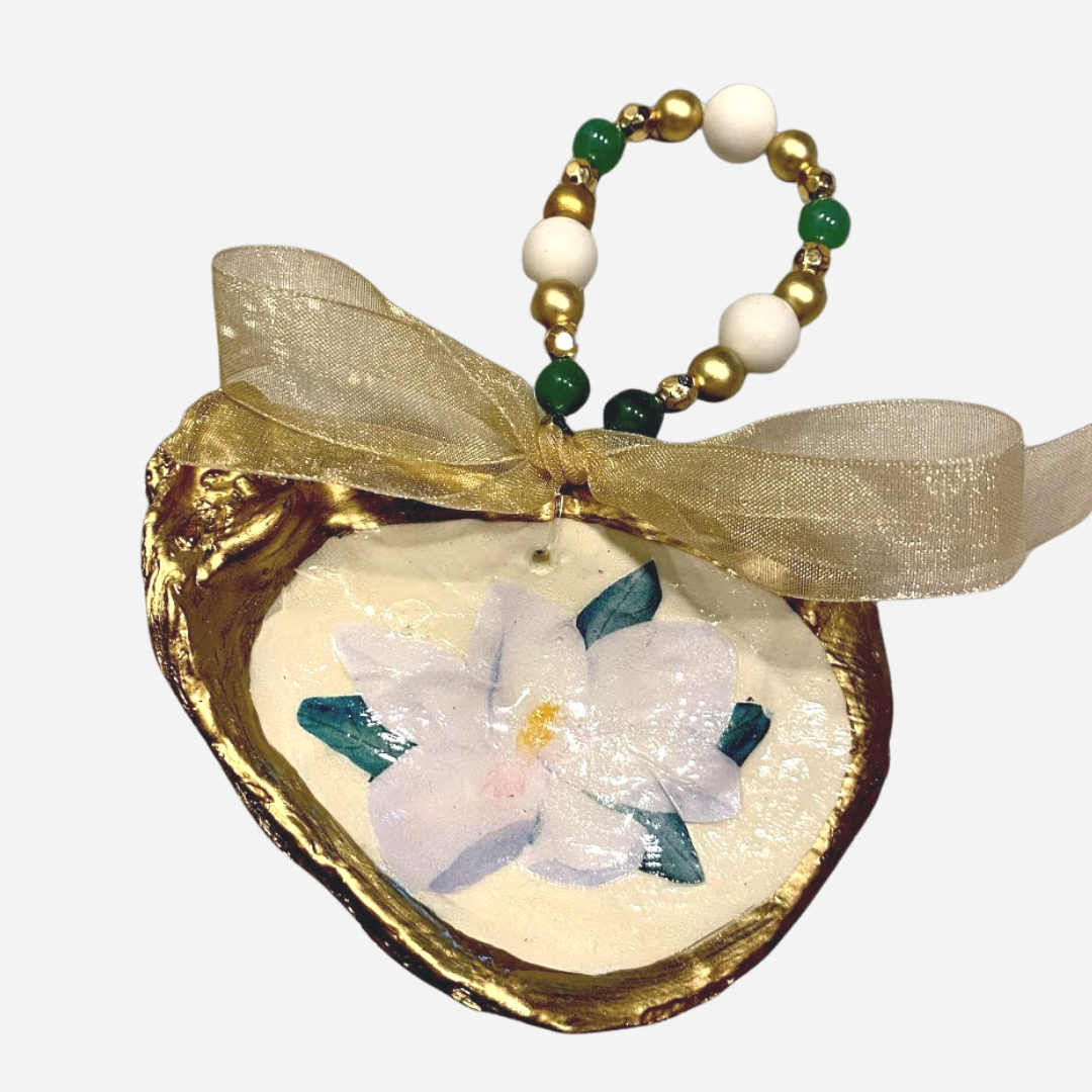 Southern Magnolia Oyster Ornament