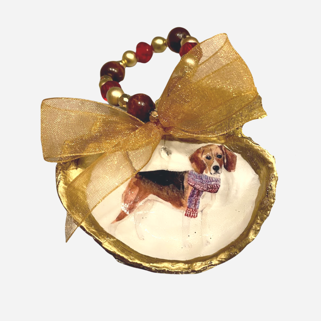 Holi-Dogs Beagle Oyster Ornament