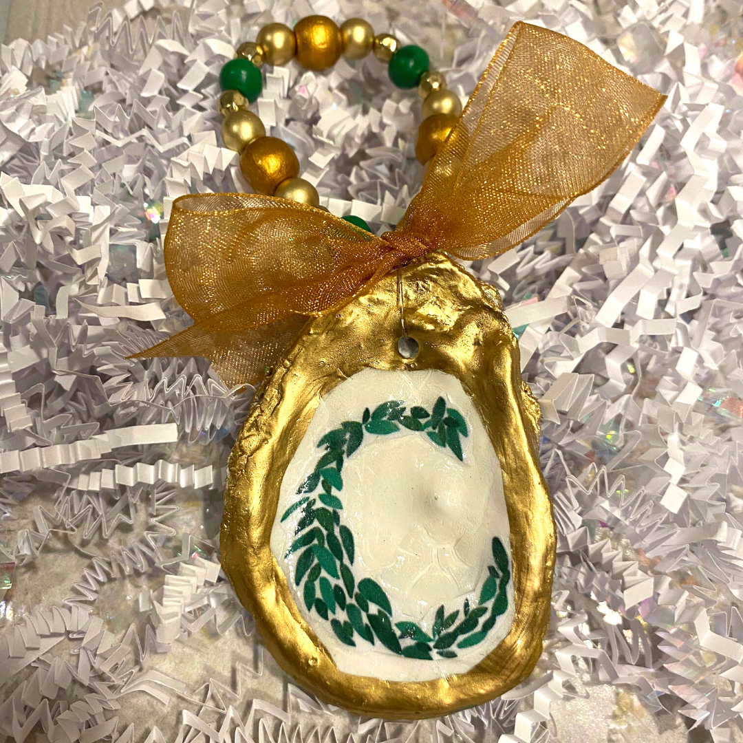 Monogram C Oyster Ornament