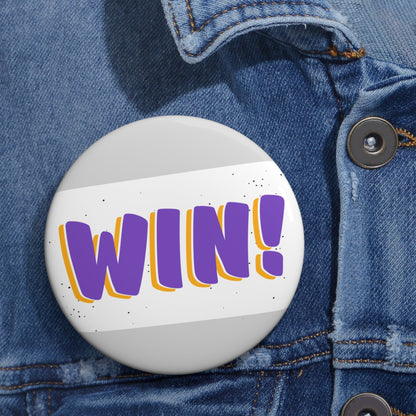 WIN! Purple Gold Gameday Pin