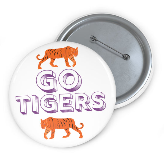 Tigers Orange Purple Gameday Pin