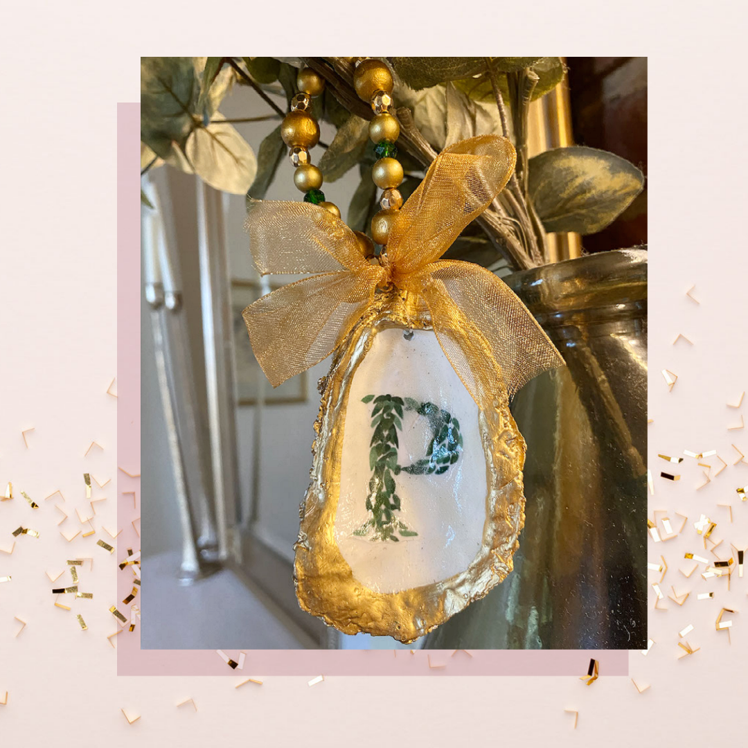 Monogram P Oyster Ornament