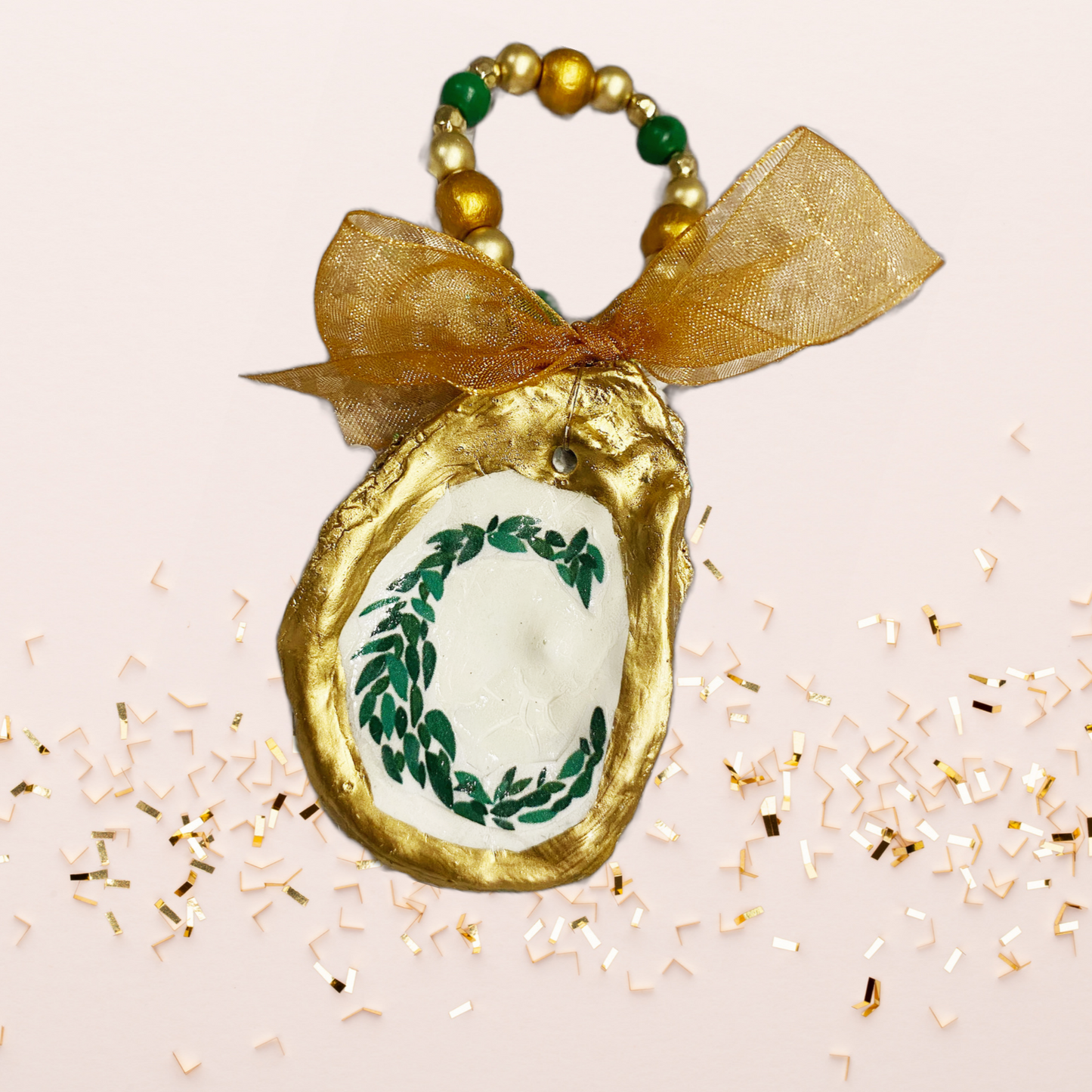 Monogram C Oyster Ornament