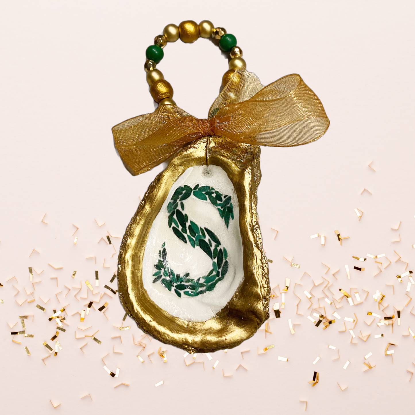 Monogram S Oyster Ornament