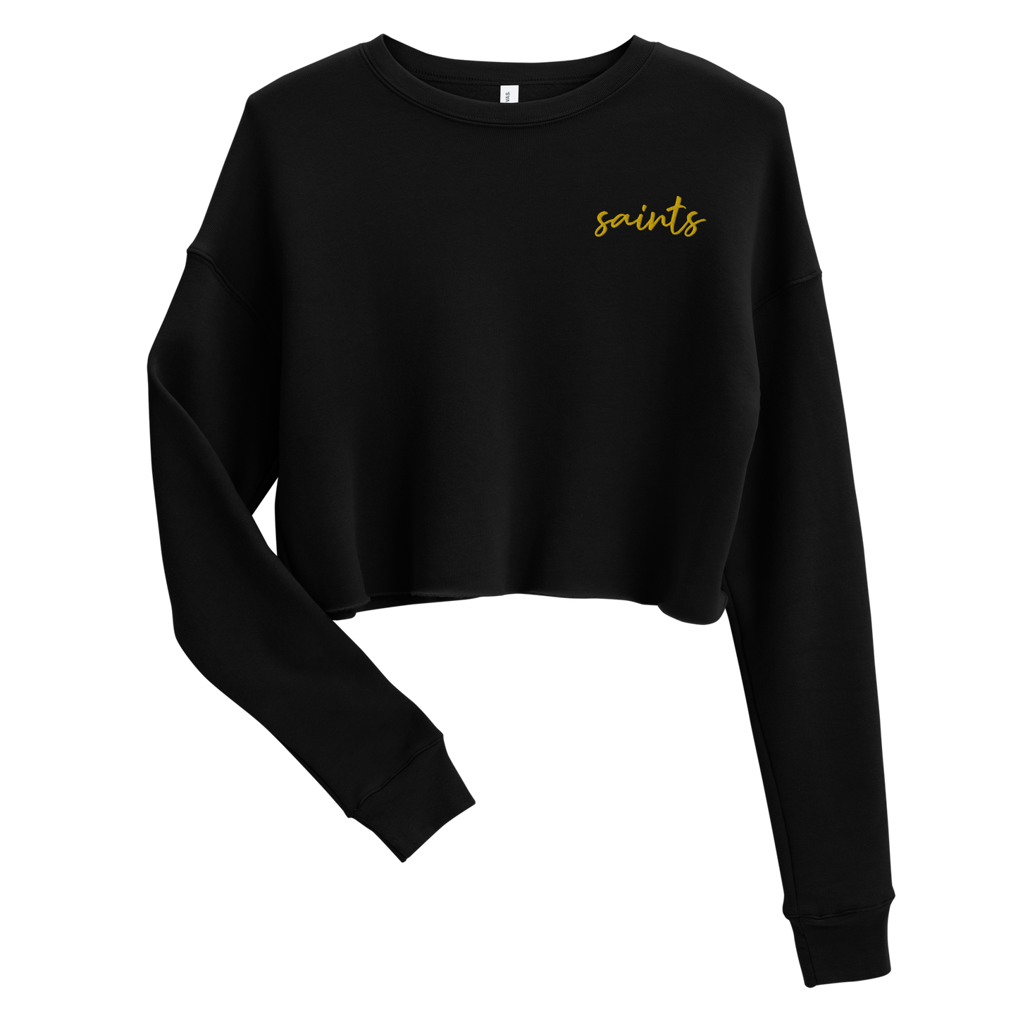Saints Embroidery Crop Sweatshirt