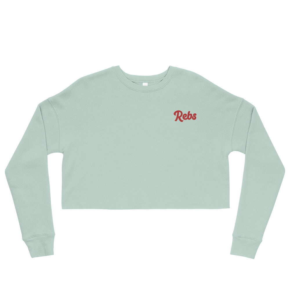 Rebs Embroidery Crop Sweatshirt