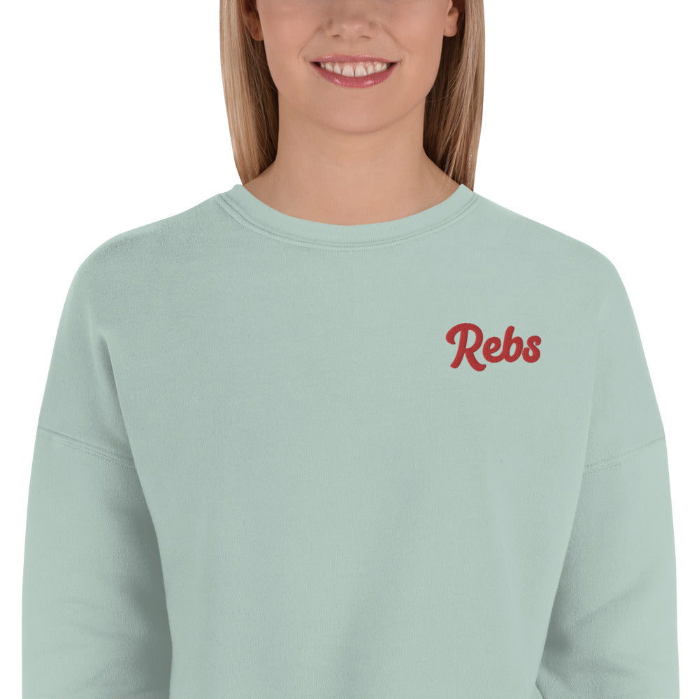 Rebs Embroidery Crop Sweatshirt