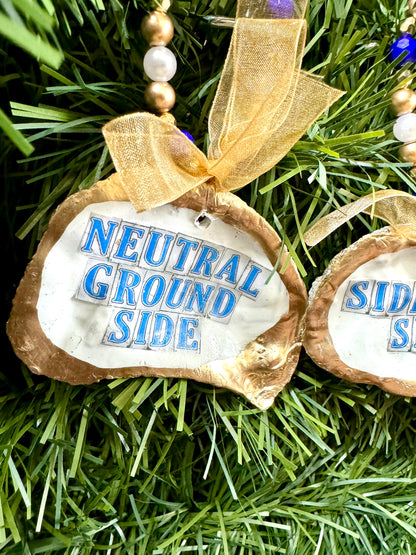 New Orleans Street Tiles: Neutral Ground Side St Charles AveOyster Ornament