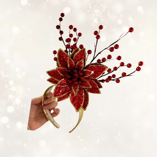 Red & Gold Christmas Headpiece