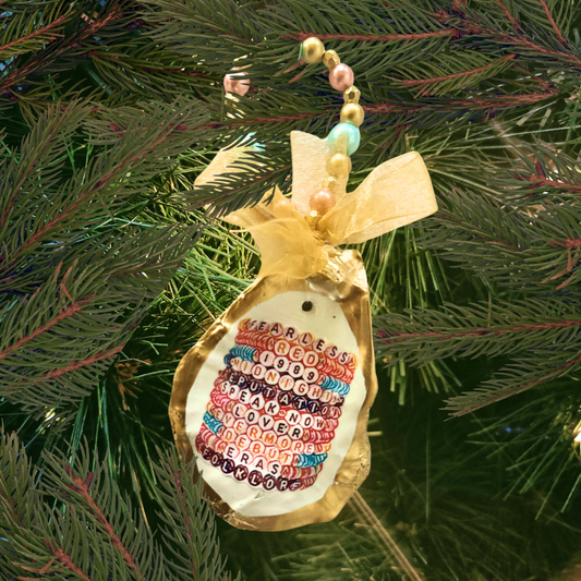 Swiftie Friendship Bracelet Oyster Ornament