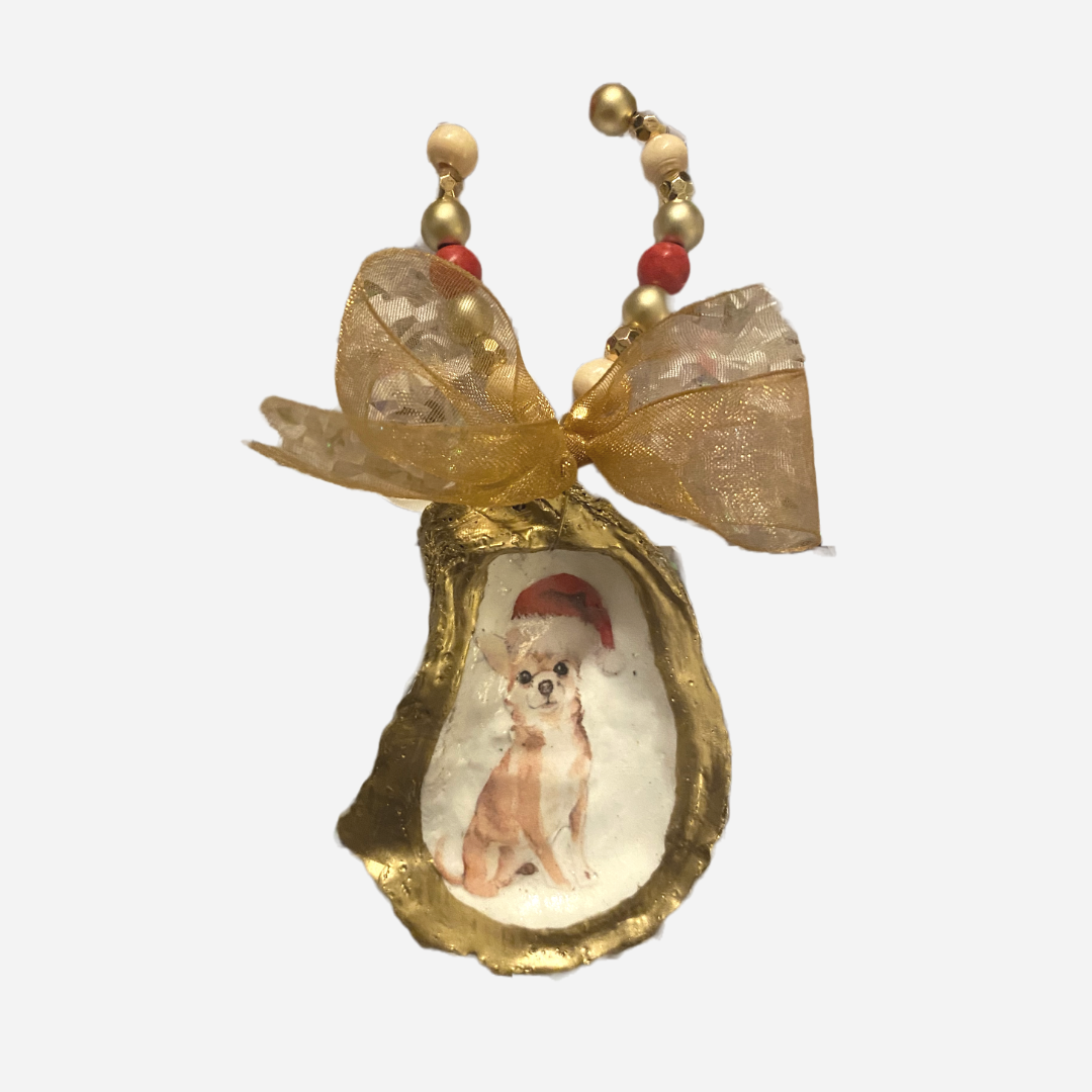 Holi-Dogs Chihuahua Oyster Ornament