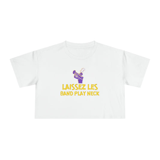 Laissez Les Band Play Neck Cropped Tee