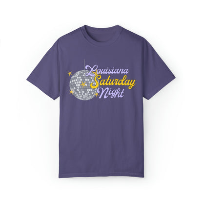Louisiana Saturday Night Disco Purple Comfort Colors T-shirt