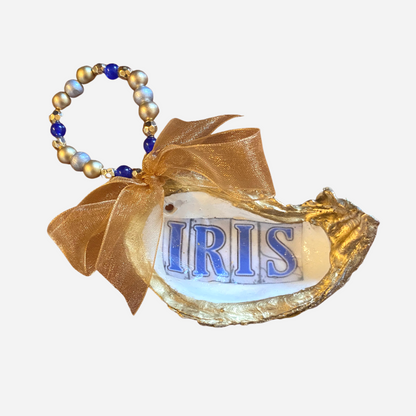 New Orleans Street Tiles: Iris Oyster Ornament