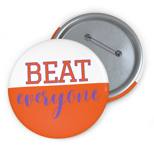 Beat Everyone Orange Purple Gameday Pin