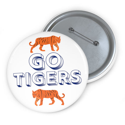 Go Tigers Navy Gameday Pin