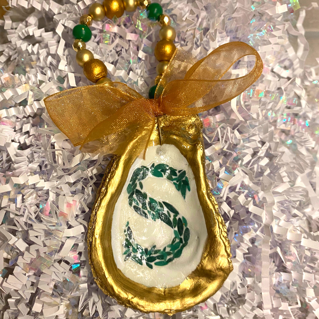 Monogram S Oyster Ornament