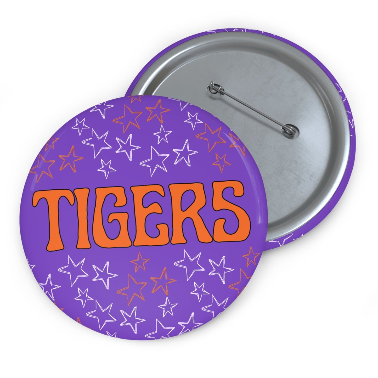 Tigers Purple Orange Gameday Pin