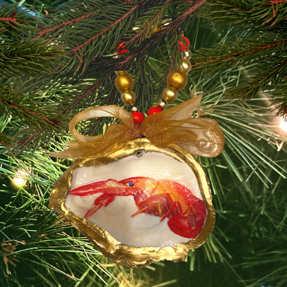 Cajun Crawfish Oyster Ornament