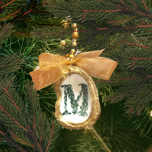 Monogram M Oyster Ornament