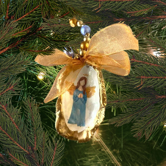 Christmas Holiday Angel Oyster Ornament - YaySoiree