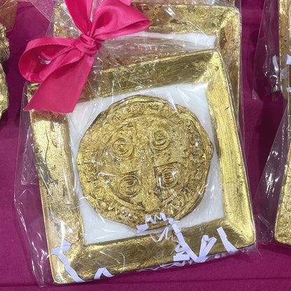 Gold-Leaf Benedictine Medal Ring Dish - YaySoiree
