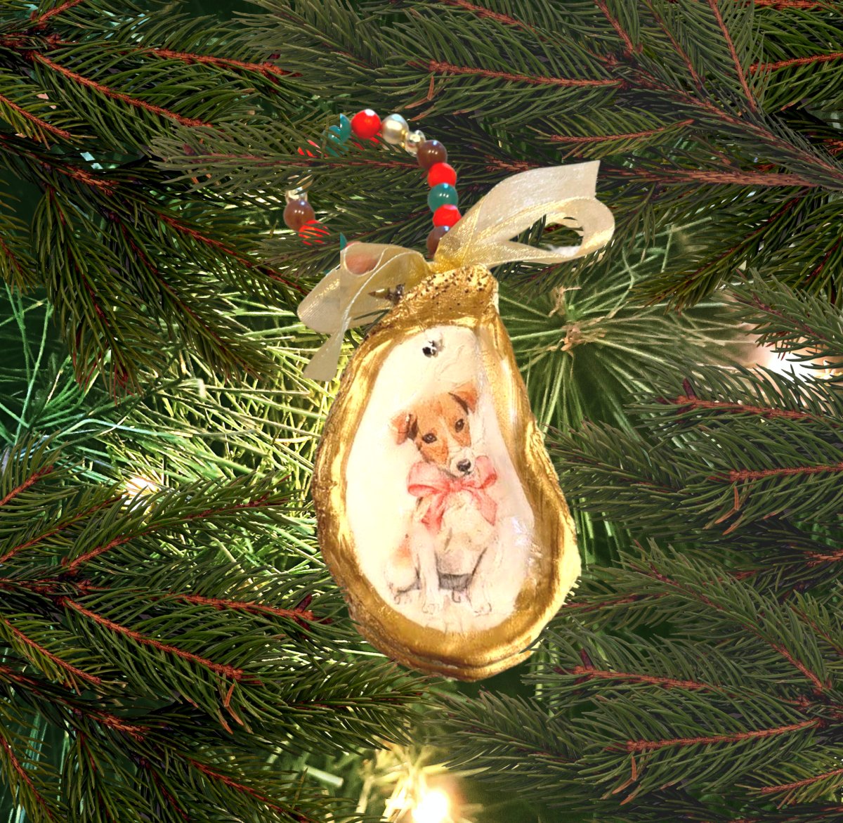 Holi-Dogs Jack Russell Terrier Oyster Ornament - YaySoiree
