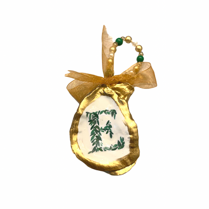 Monogram E Oyster Ornament