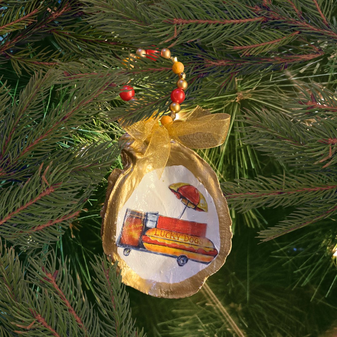Lucky Dog Oyster Ornament - YaySoiree