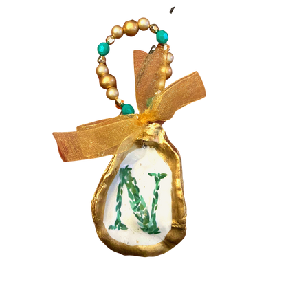 Monogram N Oyster Ornament