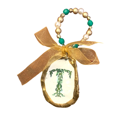 Monogram T Oyster Ornament