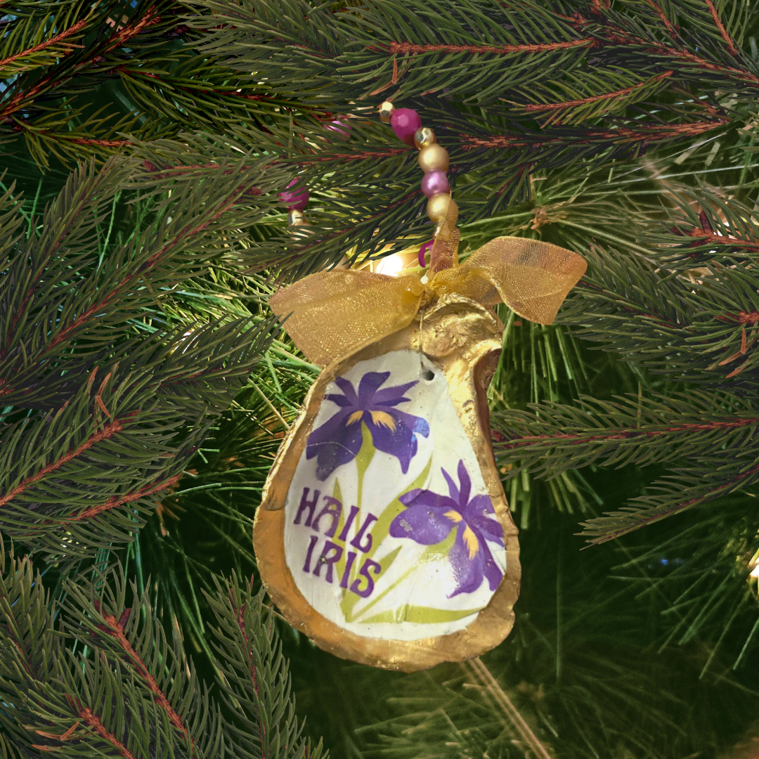 Hail Iris Oyster Ornament