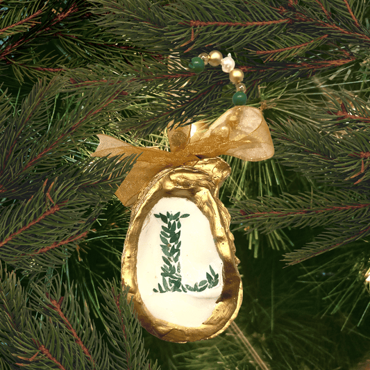 Monogram L Oyster Ornament