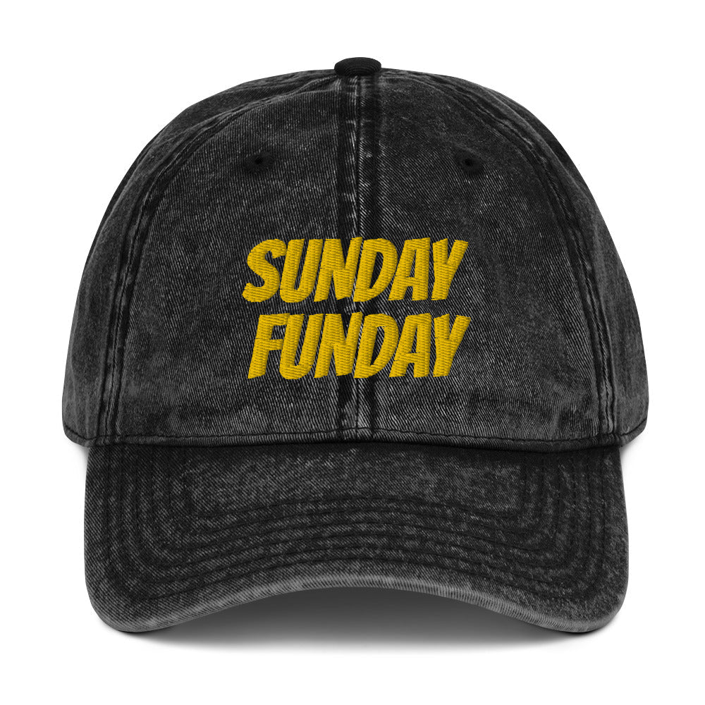 Sunday Funday Embroidered Vintage Hat