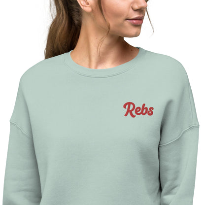 Rebs Embroidery Crop Sweatshirt